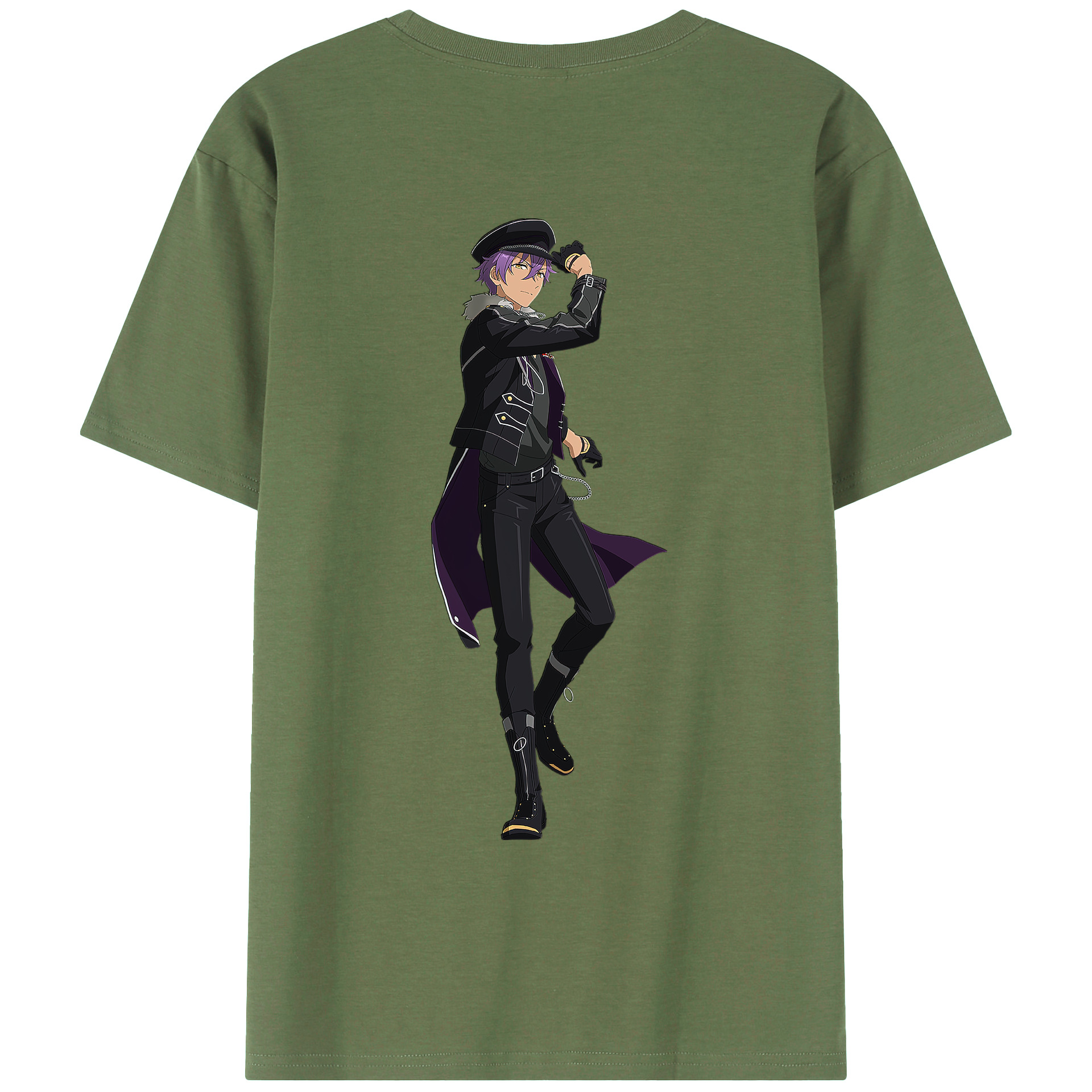 （画像用） あんさんぶるスターズ! Ensemble Stars 綿100％ メンズ半袖Tシャツ（バックプリント） 通気性